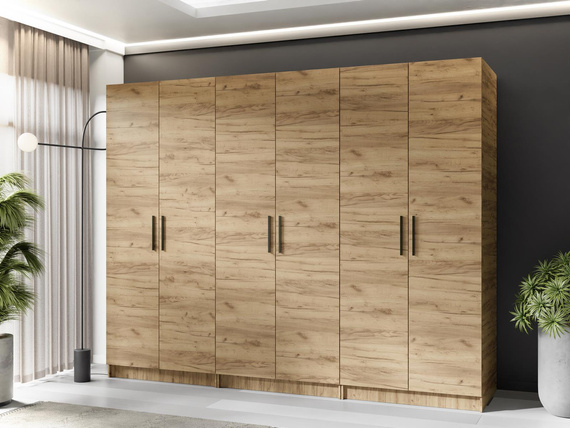 Kleiderschrank POLA für den Flur Breite: 234 cm Eiche craft