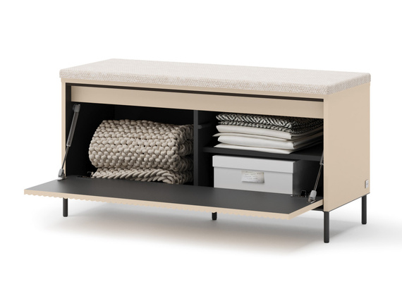 Garderoben-Set mit komfortabel Sitzbank Beige FLORE