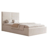 Creme Polsterbett mit Stauraum Metallrahmen 120x200 SAONA