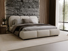 Modernes Stauraumbett Design 160x200 Hellbeige