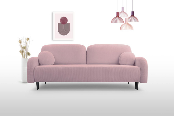 Sofa cord mit Bettkasten CLOUD Rosa