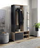 Garderoben-Set DECO mit Kleiderstange Artisan Eiche/Schwarz