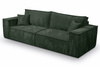 Schlafsofa mit Bettkasten und Cordstoff MONA Grün