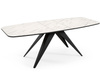 Familien Esstisch 180 cm weiß Marmor LENO