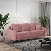 Sofa mit Schlaffunktion 228 cm breit BELLA Rosa