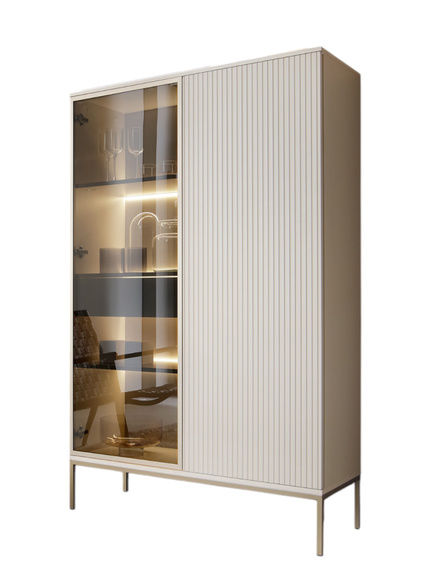 Vitrine für modernes Wohnzimmer LINO Kaschmir