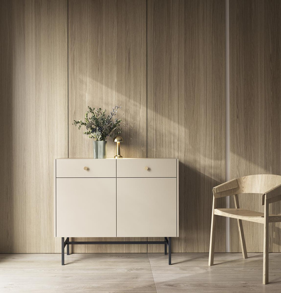 Kommode schmal Beige DAVS