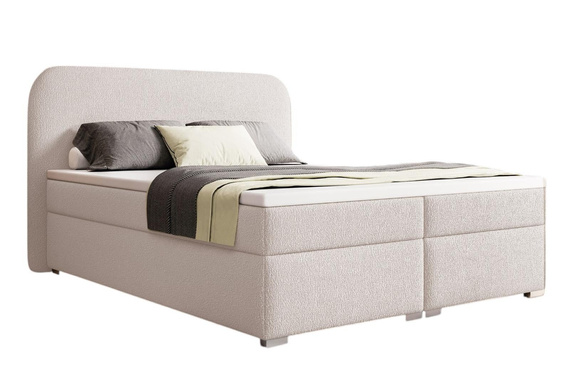 Boxspringbett 140x200 weiß Modernes Doppelbett DESIGNO