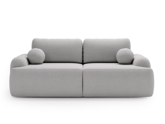 Elegantes Schlafsofa Bouclé Grau Teddy TEDI