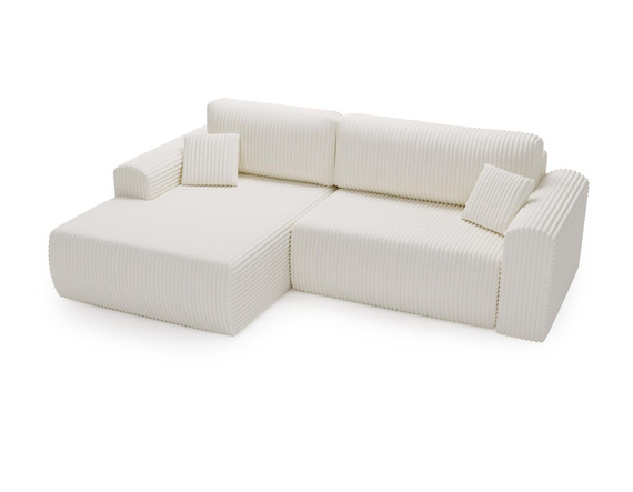Cordstoff Ecksofa modern Creme