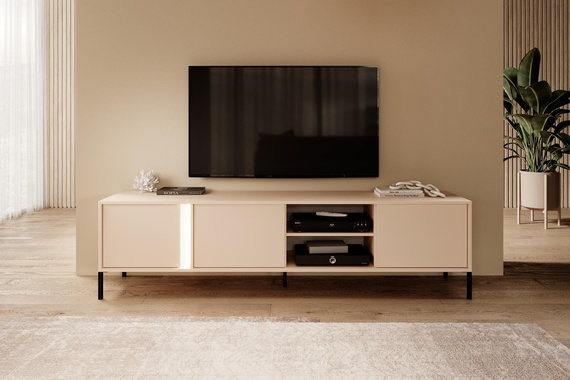 TV-Schrank dreitürig mit LED-Beleuchtung NINA