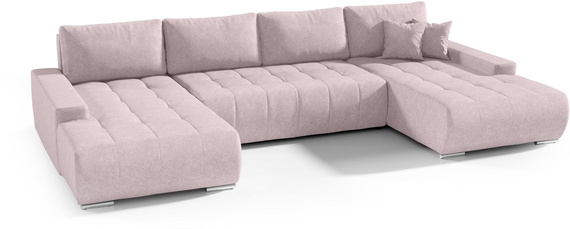 Großes Ecksofa in U-Form für Wohnzimmer MONA Beige