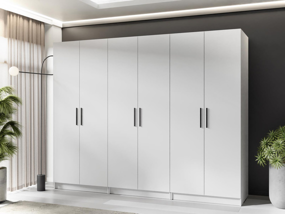 Kleiderschrank POLA für den Flur Breite: 234 cm Weiß