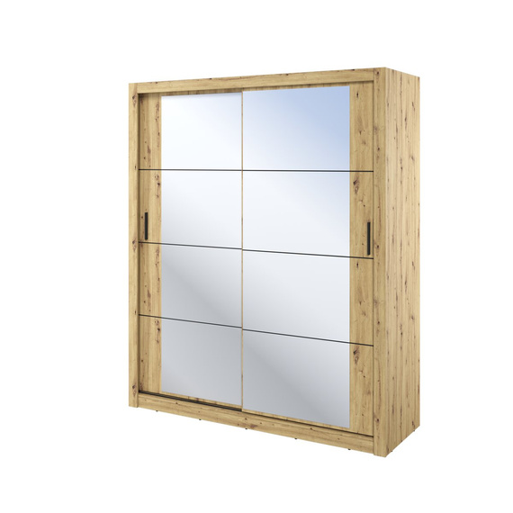 Mehrweckschrank ARTI mit Spiegel EICHE ARTISAN