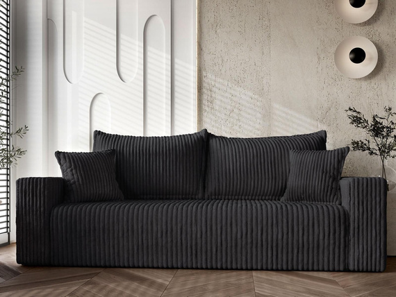 Modern cordstoff Schlafsofa schwarz CORDI