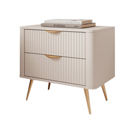 Nachttisch mit 2 Schubladen BELLO Schwarz