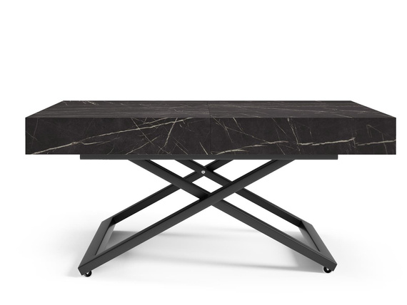 Couchtish Ausziehbar Schwarz Marmor