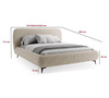 Design Bett mit Bettkasten Polsterbett 160x200 Grau