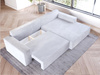 Ecksofa modern 240 cm Beige Schlaffunktio ARNO