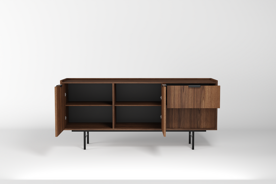 TV Kommode natur mit zwei Schubladen Eiche Hikora COLGO 