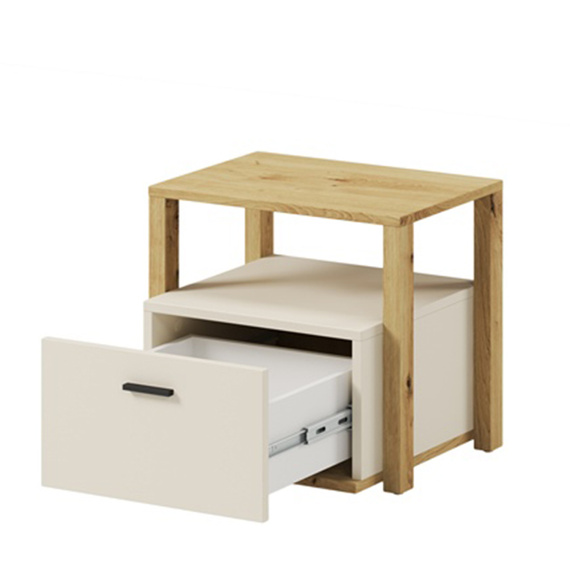 Nachtschrank mit Schublade LAGOS Eiche artisan Beige