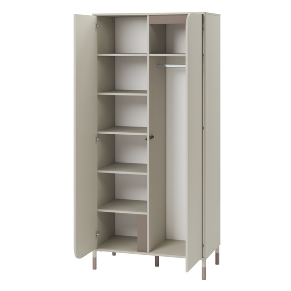 Kleiderschrank JUNA Kaschmir/Trüffel