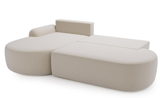 Designer Ecksofa Creme