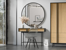 Konsolentisch mit 2 Schubladen Eiche geölte/ Anthrazit MALTS