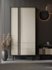 Kleiderschrank mit zwei Schubladen Beige/Anthrazit MALTS 