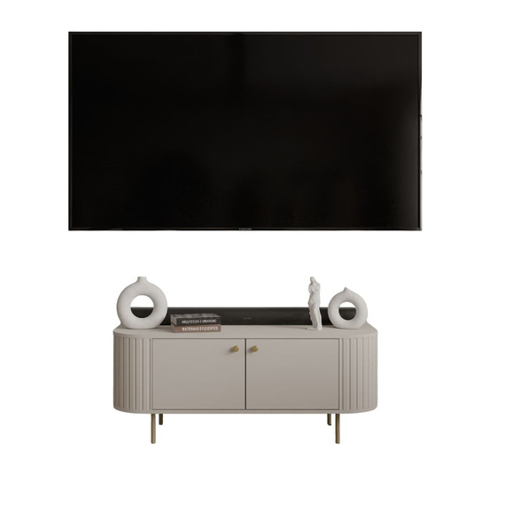 Klein TV-Schrank mit zwei Türen beige OVIO