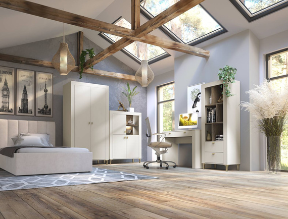 Kleiderschrank mit 2 Türen TRENDS kaschmir