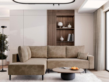 Ecksofa mit Schlaffunktion Beige BLAIR