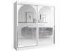 Eleganter Kleiderschrank mit Spiegel 200 Breit Weiß LUCY