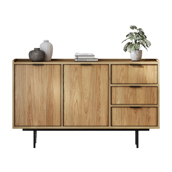 Holzkommode Japandi Vintage Eiche hikora COLGO