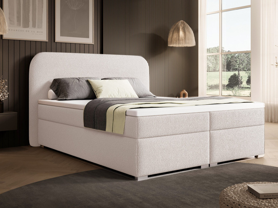 Weiß Boxspringbett 120x200 mit topper DESIGNO