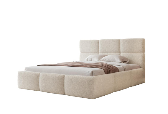 Elegant Polsterbett Hellbeige CANDE 160x200