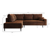 Ecksofa Linkes Bonell ultra bequem Braun modern BLAIR 