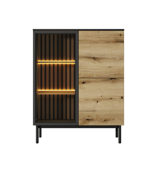  Vitrine mit 3 Türen und  LED-Beleuchtung LUKS