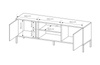 TV-Schrank Beige mit LED-Beleuchtung NINA