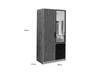 Kleiderschrank mit Lamellen OLS Eiche Wotan + Schwarz