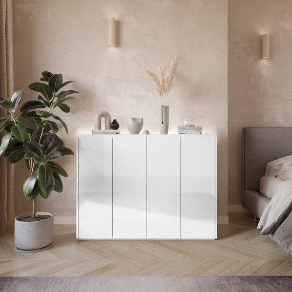 Kommode viertürig mit LED-Beleuchtung PARIS