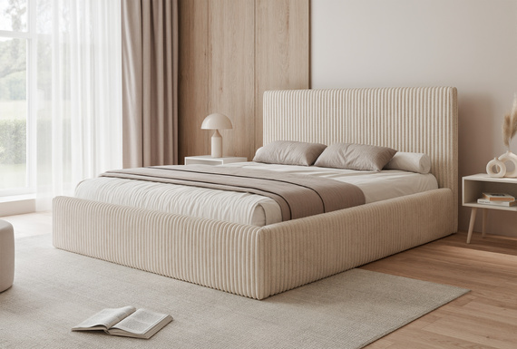 Polsterbett Slim ASTA 120x200 Creme