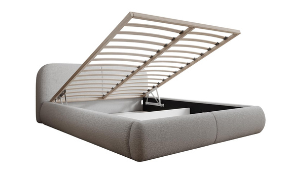 Komfort Doppelbett mit Polsterung 160x200 Weiß