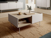 Couchtisch mit 2 Schubladen Eiche Linea+Kaschmir