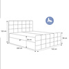 Boxspringbett Cloudy 140x200 gepolstertes schwarz PADDY