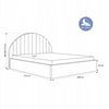 Designerbett mit Bettkasten 200x200 Olivgrün PERLE