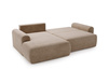 Design Ecksofa in modernem stil velvet hellbeige links AURA