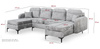 Ecksofa U-form BELLA Gelb