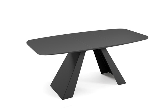 Esstisch mit Metalluntergestell 160 Schwarz Marmor LENO