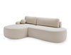 Rundes Ecksofa Beige